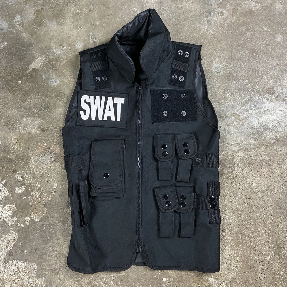 SWAT Team Combat Costume Vest One Size Fits Most Law Enforcement Graphic